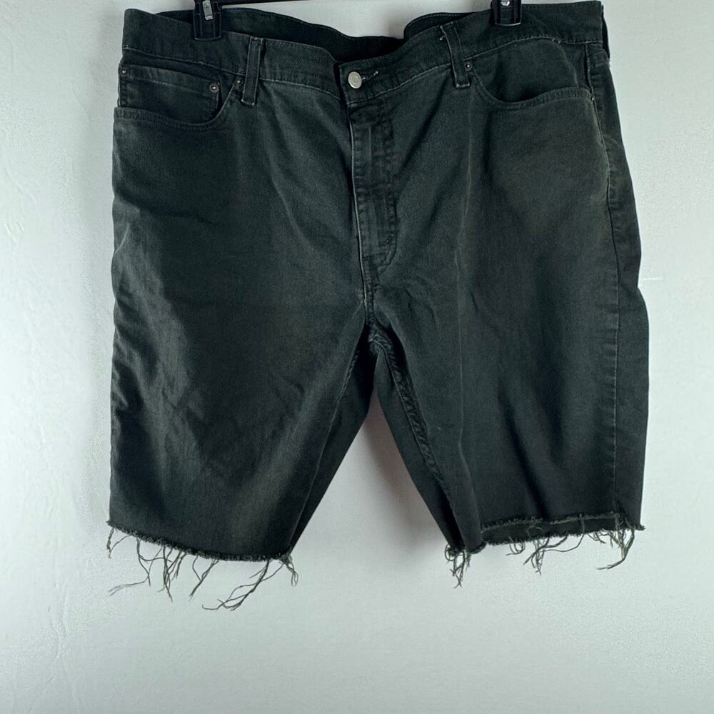 Levi Strauss 511 Men's Cut Off Denim Jeans Shorts Size 42 Black‎ Summer Cotton